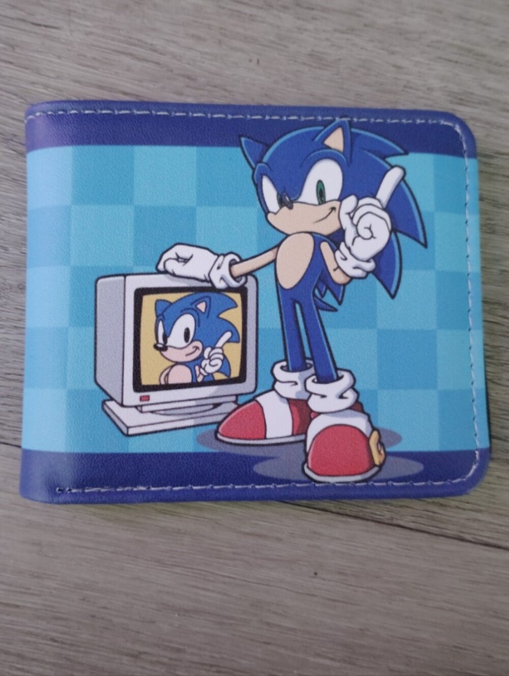 New Sonic the hedgehog anime manga leather wallet
